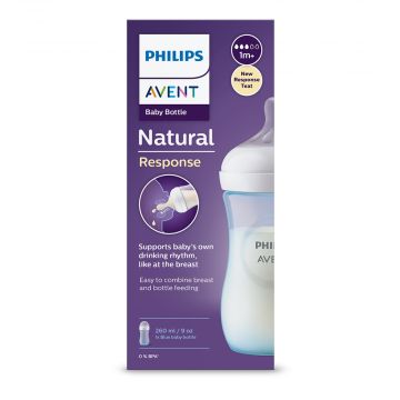 Бутылка для кормления Philips AVENT Natural Response голубая 260мл с 1 месяца