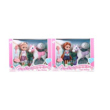 Игрушка кукла наездница с аксессуарами RR014