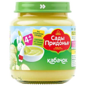 Пюре Сады придонья в стекле кабачок 120г с 4 месяцев