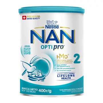 Молочная смесь NAN Optipro 2 400г с 6 месяцев