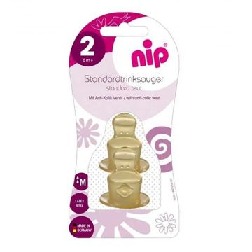Соска для бутылки Nip латекс 6+