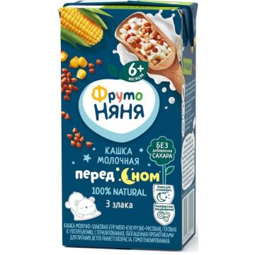 Молочная каша Фруто няня Перед сном 3 злака 200мл с 6 месяцев