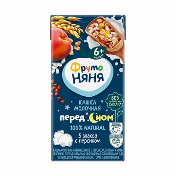 Молочная каша Фруто няня Перед сном 5 злаков с персиком 200мл с 6 месяцев