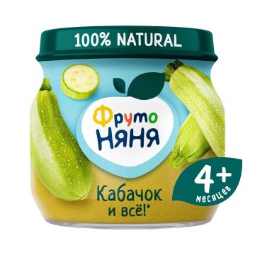 Пюре Фруто няня в стекле кабачок 80г с 4 месяцев