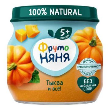 Пюре Фруто няня в стекле тыква 80г с 5 месяцев