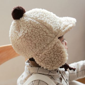 Шапка теплая плюшевая зашитная для ушей