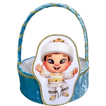 Корзина для мальчика      Рисунок мальчика в национальном костюме KRZN202