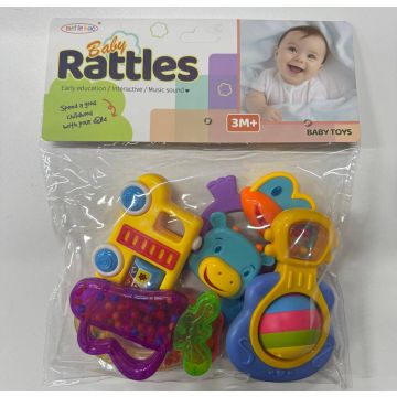 Погремушка-прорезыватель BABY RATTLES 6в1 8430-16