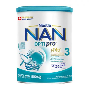 Молочная смесь NAN Optipro 3 800г с 12 месяцев