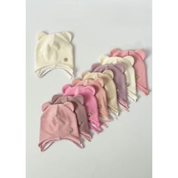 Шапка детская с завязками Bilal Kids Тедди Разные  Дев, Демисезон   A2206-1