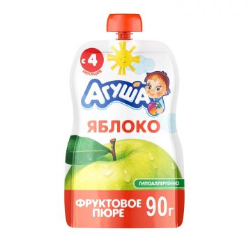 Пюре Агуша Дой-пак яблоко 90г с 4 месяцев