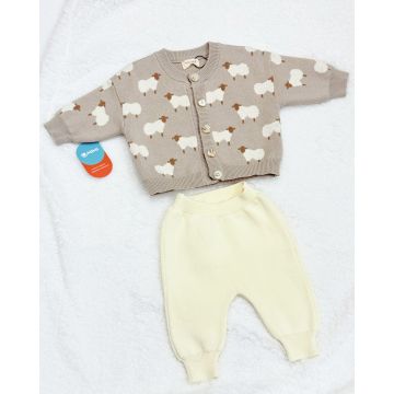 Детский комплект 2в1 кофта штаны  YIGE-YIGE Вязаный трикотаж     2576