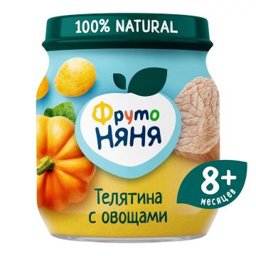 Пюре Фруто няня в стекле телятина с овощами 100г с 8 месяцев