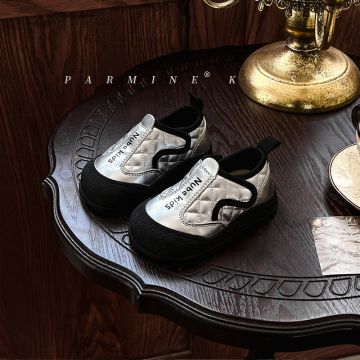 Полуботинки Nube Kids Натуральная кожа Черный/серебро, Липучка Уни 100% натуральная кожа/цигейка 1