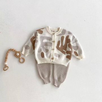 Детский комплект 2в1 кофта штаны   Вязаный трикотаж     2526