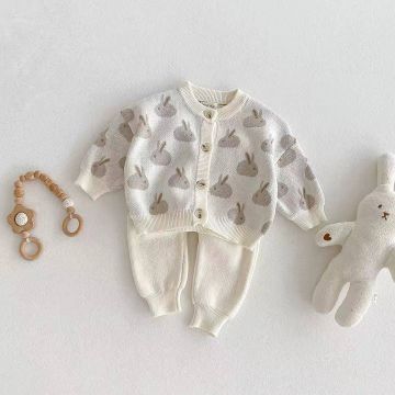 Детский комплект 2в1 кофта штаны  YIGE-YIGE Вязаный трикотаж     2512