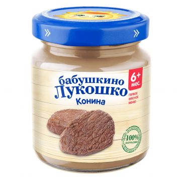 Пюре Бабушкино Лукошко в стекле конина 100г с 6 месяцев