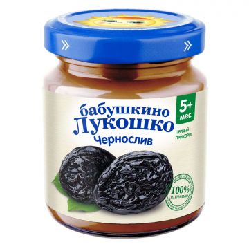 Пюре Бабушкино Лукошко в стекле чернослив 100г с 5 месяцев