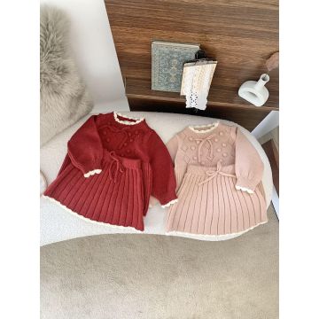 Свитер с юбкой для детей   Вязаный трикотаж     S233230