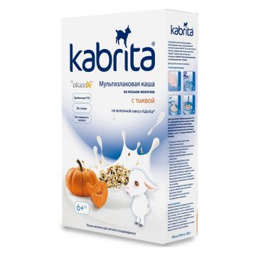 Каша на козьем молоке Kabrita мультизлаковая с тыквой 180г с 6 месяцев