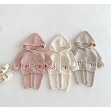 Детский комплект 2в1 кофта штаны  YIGE-YIGE Вязаный трикотаж     2567