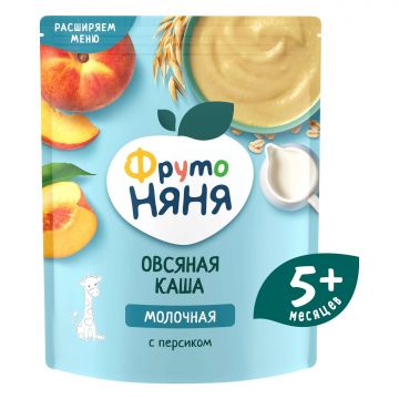 Молочная каша Фруто няня овсяная с персиком 200г с 5 месяцев