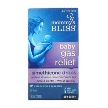 Mommy's Bliss, средство от дискомфорта при газообразовании, симетиконовые капли, от рождения, 30 мл