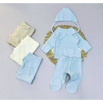 Комплект 2в1 распашонка ползунки Однотонный Dari Baby Вафля     Р-07 П-01