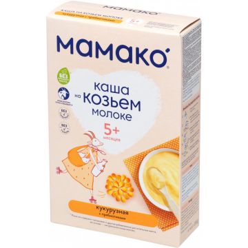 Каша на козьем молоке Мамако кукурузная с пребиотиками 200г с 5 месяцев