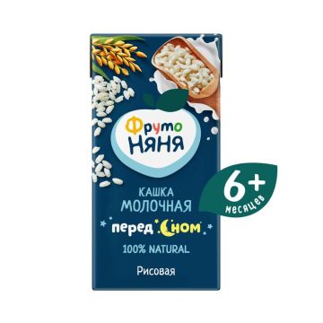 Молочная каша Фруто няня Перед сном рисовая 200мл с 6 месяцев