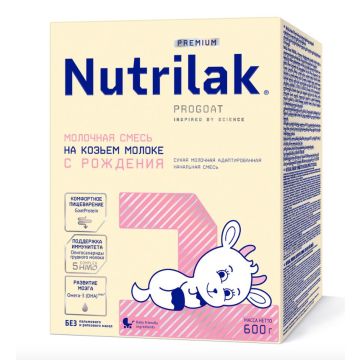 Смесь Nutrilak PREMIUM на козьем молоке +1 молочная сухая 600 гр