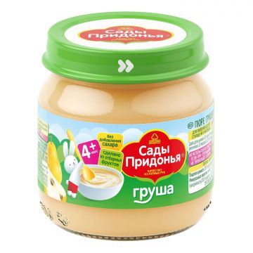 Пюре Сады придонья в стекле груша 80г с 4 месяцев