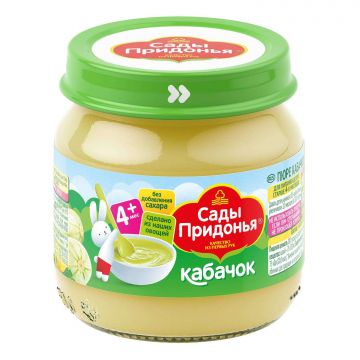 Пюре Сады придонья в стекле кабачок 80г с 4 месяцев