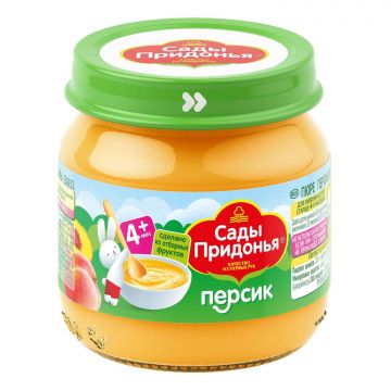 Пюре Сады придонья в стекле персик 80г с 4 месяцев
