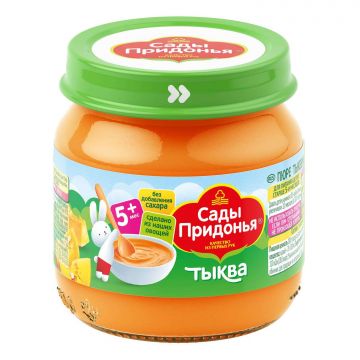 Пюре Сады придонья в стекле тыква 80г с 5 месяцев