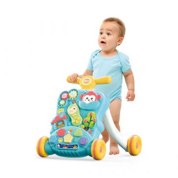 Толокар 2в1 с развивающим столиком Puzzle Walker Sobebear