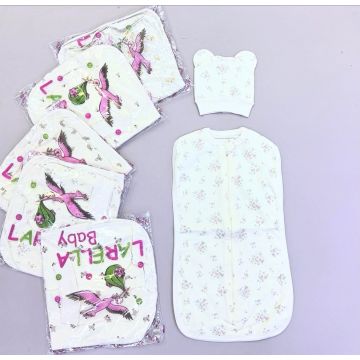 Кокон с шапкой  Larella Футер/начес Молочный 62см (0-3мес)  Замок LARK0997