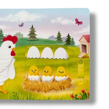 Детская книжка с задвижками «Ферма» твердый переплет Cocobook (казахский)