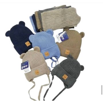 Шапка с шарфом Grans Вязаный   Мал, Зима Ушки  A1485-P