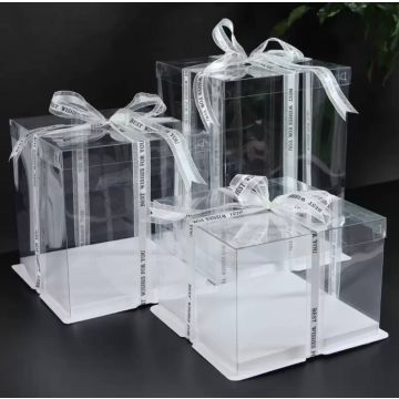 Подарочная коробка квдратная Белый    прозрачная  3456268