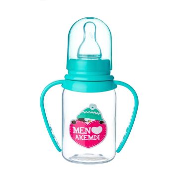 Бутылочка «Мен акемди жаксы корем» с ручками (бирюзовый) 125 мл 3+ Baby Planet