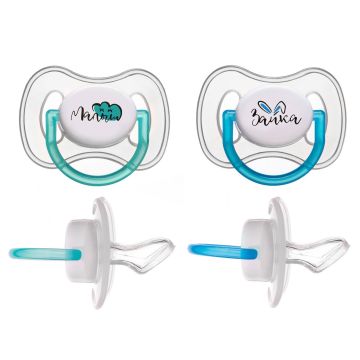 Пустышка «Зайка-Малыш» силиконовая ортодонтическая 2 шт  3+ Baby Planet