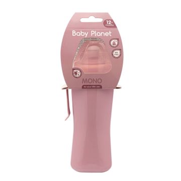Поильник с выдвежным носиком «Mono»  (розовый) 360 мл 6+ Baby Planet