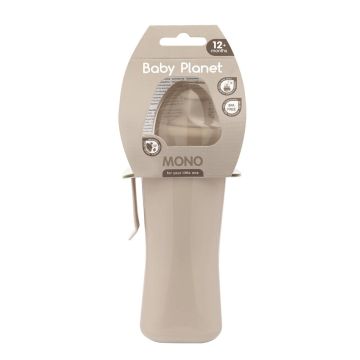 Поильник с выдвежным носиком «Mono»  (бежевый) 360 мл 6+ Baby Planet