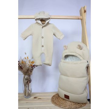 Комплект конверт кокон с комбинезон «Трехнитка с ушками» Dana Dana Трикотаж