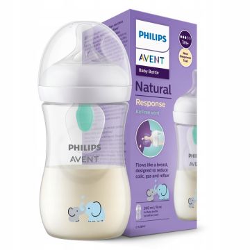 Бутылка для кормления Philips AVENT Natural Response AirFree слон 260мл с 1 месяца