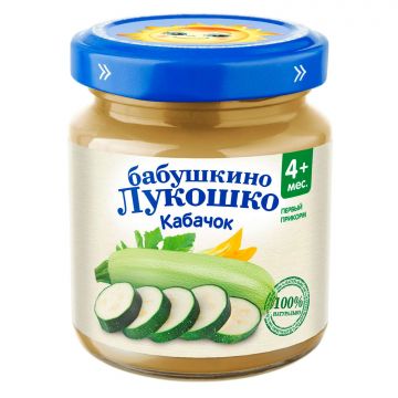 Пюре Бабушкино Лукошко в стекле кабочок 100г с 4 месяцев